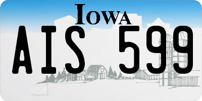 IA license plate AIS599