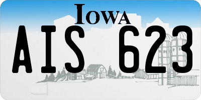 IA license plate AIS623