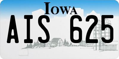 IA license plate AIS625