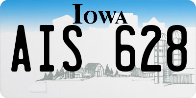 IA license plate AIS628