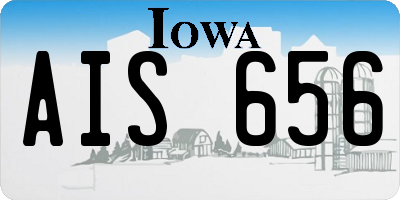 IA license plate AIS656