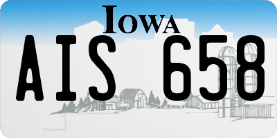 IA license plate AIS658