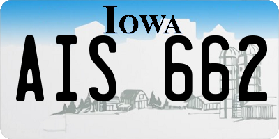 IA license plate AIS662
