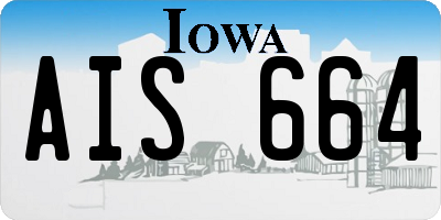 IA license plate AIS664