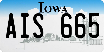 IA license plate AIS665