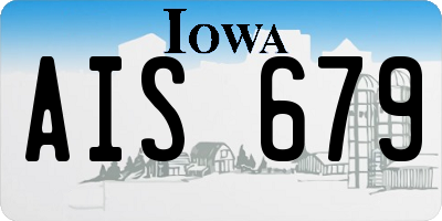 IA license plate AIS679