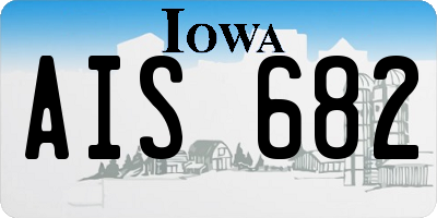 IA license plate AIS682