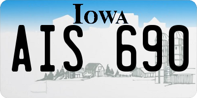 IA license plate AIS690