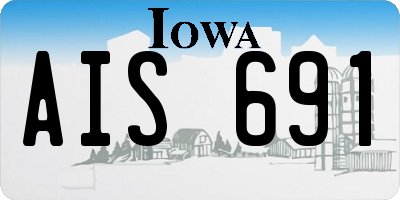 IA license plate AIS691