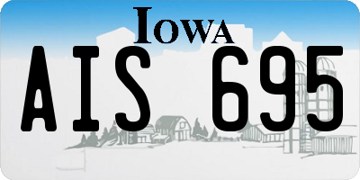 IA license plate AIS695