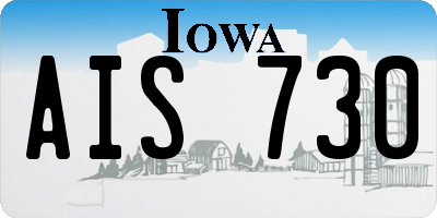 IA license plate AIS730