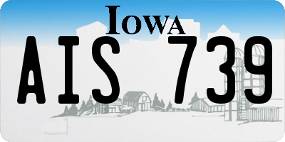 IA license plate AIS739
