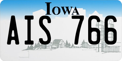 IA license plate AIS766