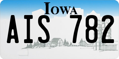 IA license plate AIS782