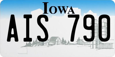 IA license plate AIS790