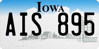 IA license plate AIS895