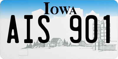 IA license plate AIS901
