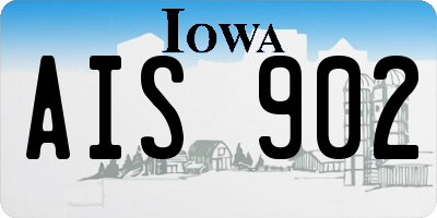 IA license plate AIS902