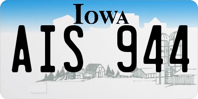 IA license plate AIS944