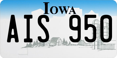 IA license plate AIS950