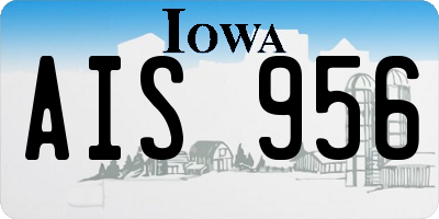 IA license plate AIS956