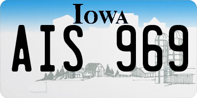 IA license plate AIS969
