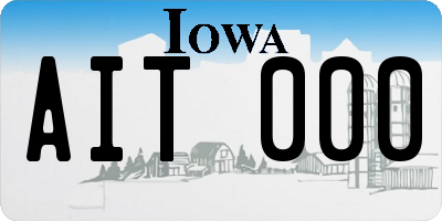 IA license plate AIT000