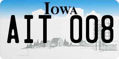 IA license plate AIT008