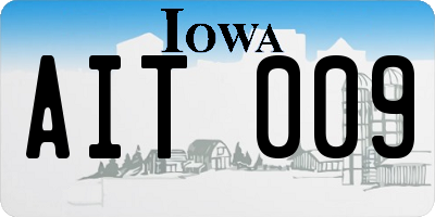 IA license plate AIT009
