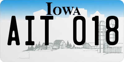 IA license plate AIT018