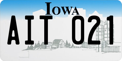 IA license plate AIT021