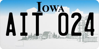 IA license plate AIT024