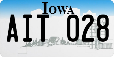 IA license plate AIT028