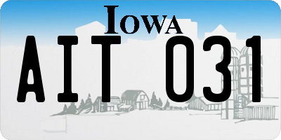 IA license plate AIT031