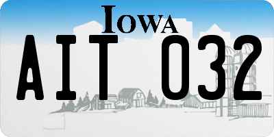 IA license plate AIT032