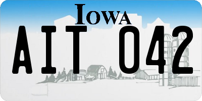 IA license plate AIT042