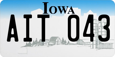 IA license plate AIT043