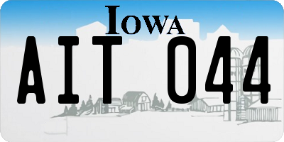 IA license plate AIT044
