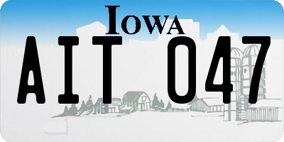 IA license plate AIT047