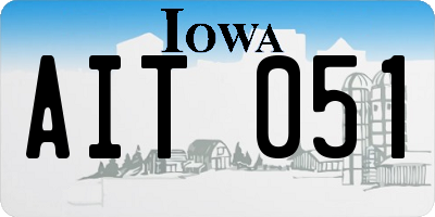 IA license plate AIT051