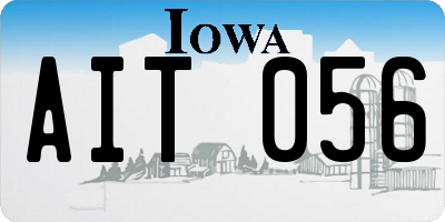 IA license plate AIT056