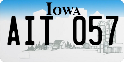 IA license plate AIT057