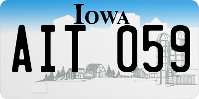 IA license plate AIT059