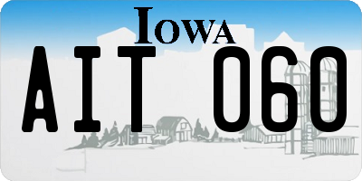IA license plate AIT060