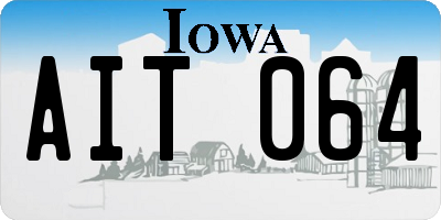 IA license plate AIT064