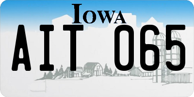 IA license plate AIT065