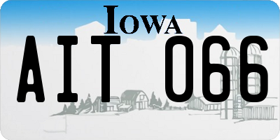 IA license plate AIT066