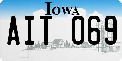 IA license plate AIT069