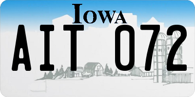 IA license plate AIT072
