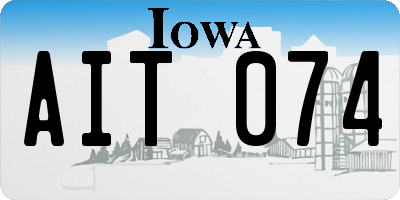 IA license plate AIT074